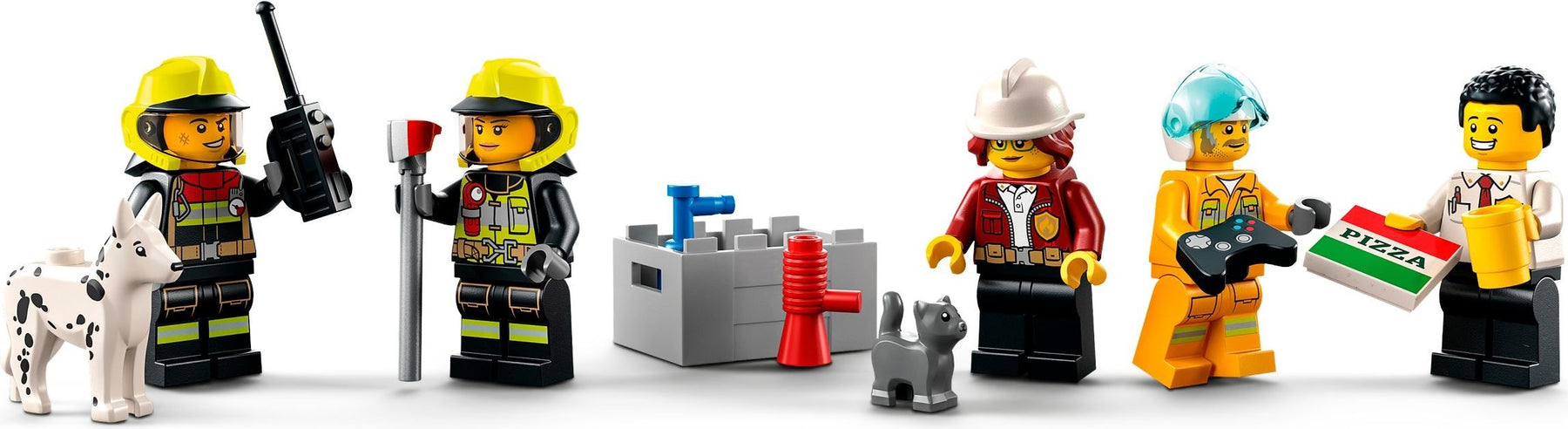 LEGO 60320 City Fire Station: Fire Truck, Helicopter & Minifigures - SuperSaverAU - view 3