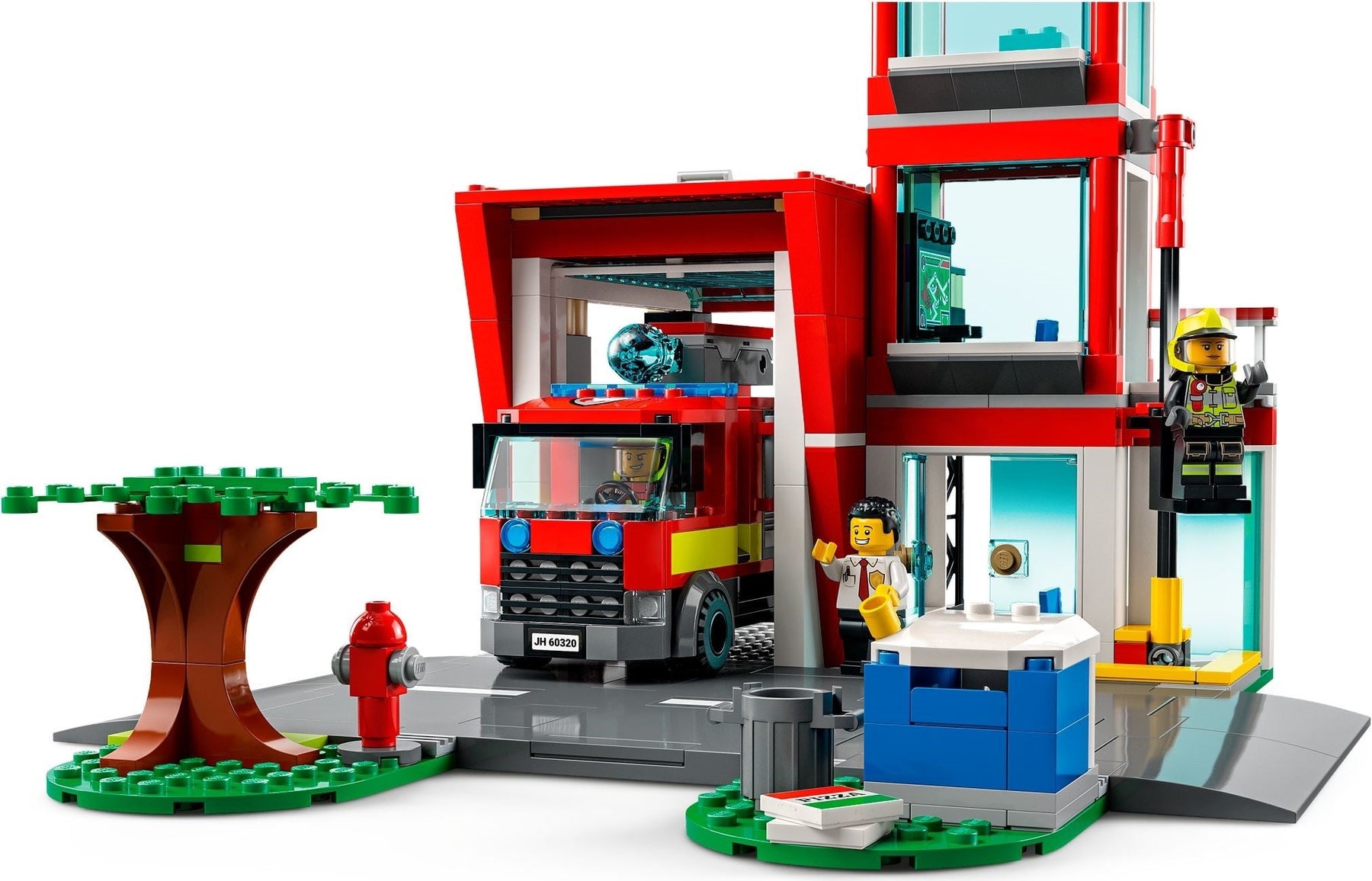 LEGO 60320 City Fire Station: Fire Truck, Helicopter & Minifigures - SuperSaverAU - view 4