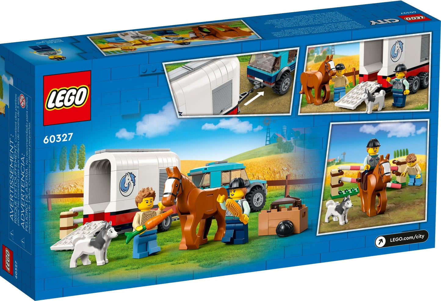 LEGO 60327 City Horse Transporter: SUV, Trailer & Jumping Set