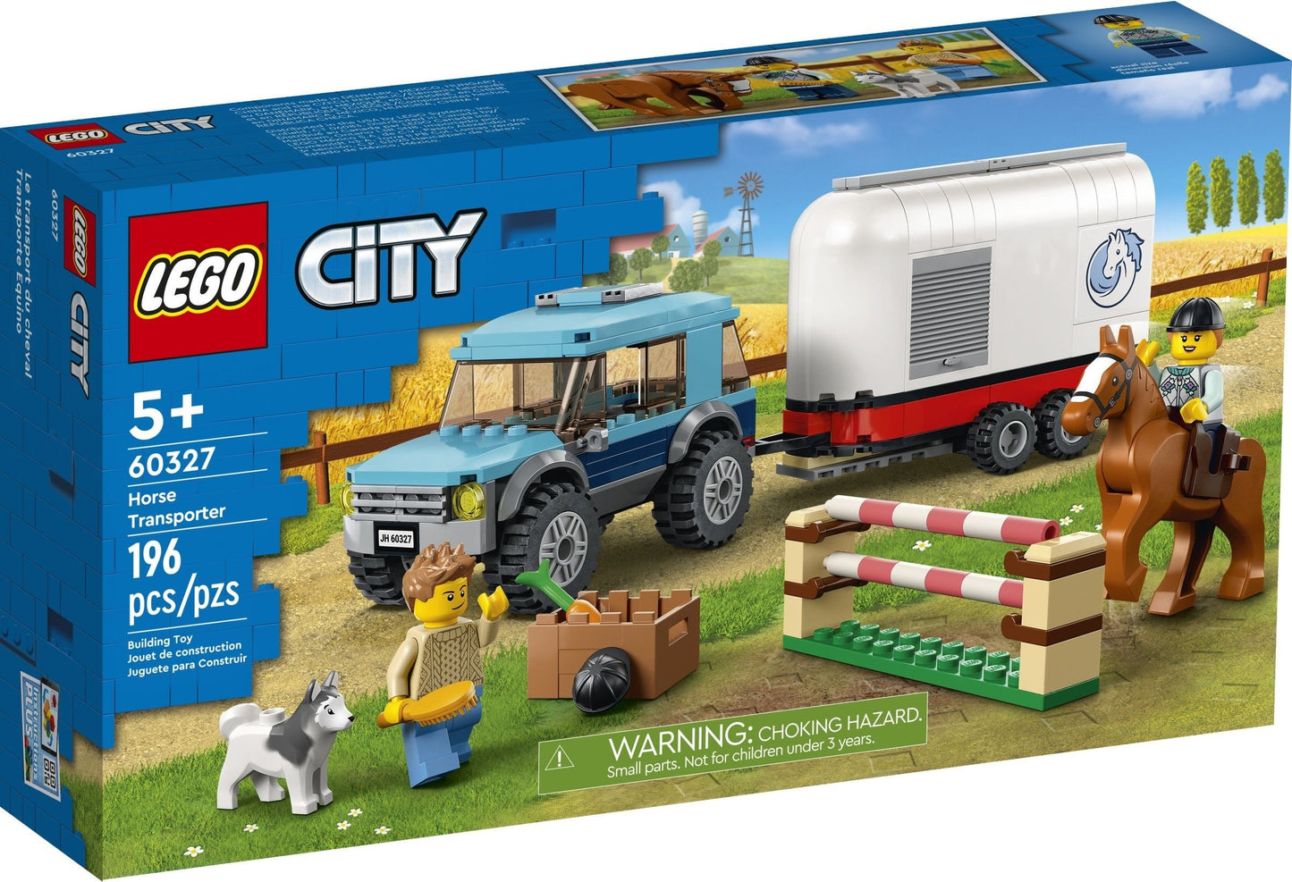 LEGO 60327 City Horse Transporter: SUV, Trailer & Jumping Set