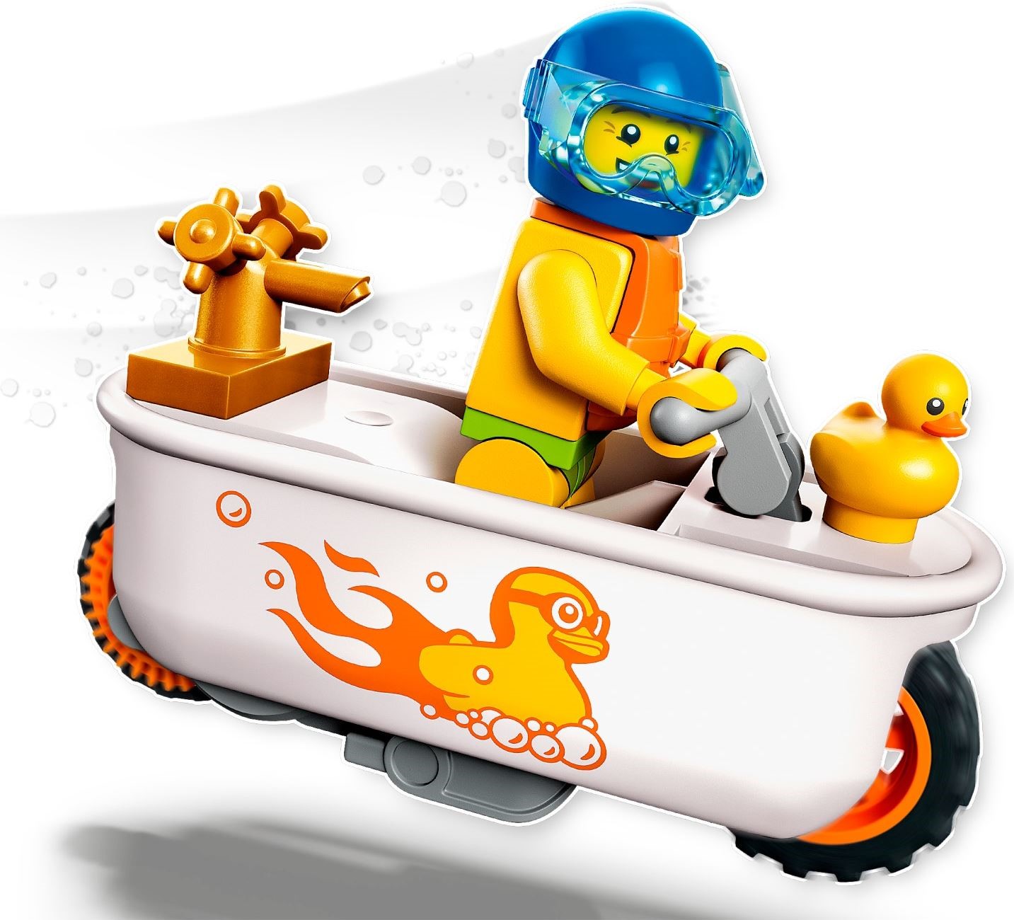 LEGO 60333 Bathtub Stunt Bike: Flywheel Motorcycle Toy - SuperSaverAU - view 2