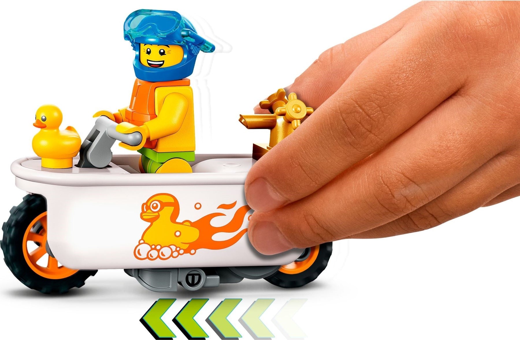 LEGO 60333 Bathtub Stunt Bike: Flywheel Motorcycle Toy - SuperSaverAU - view 3