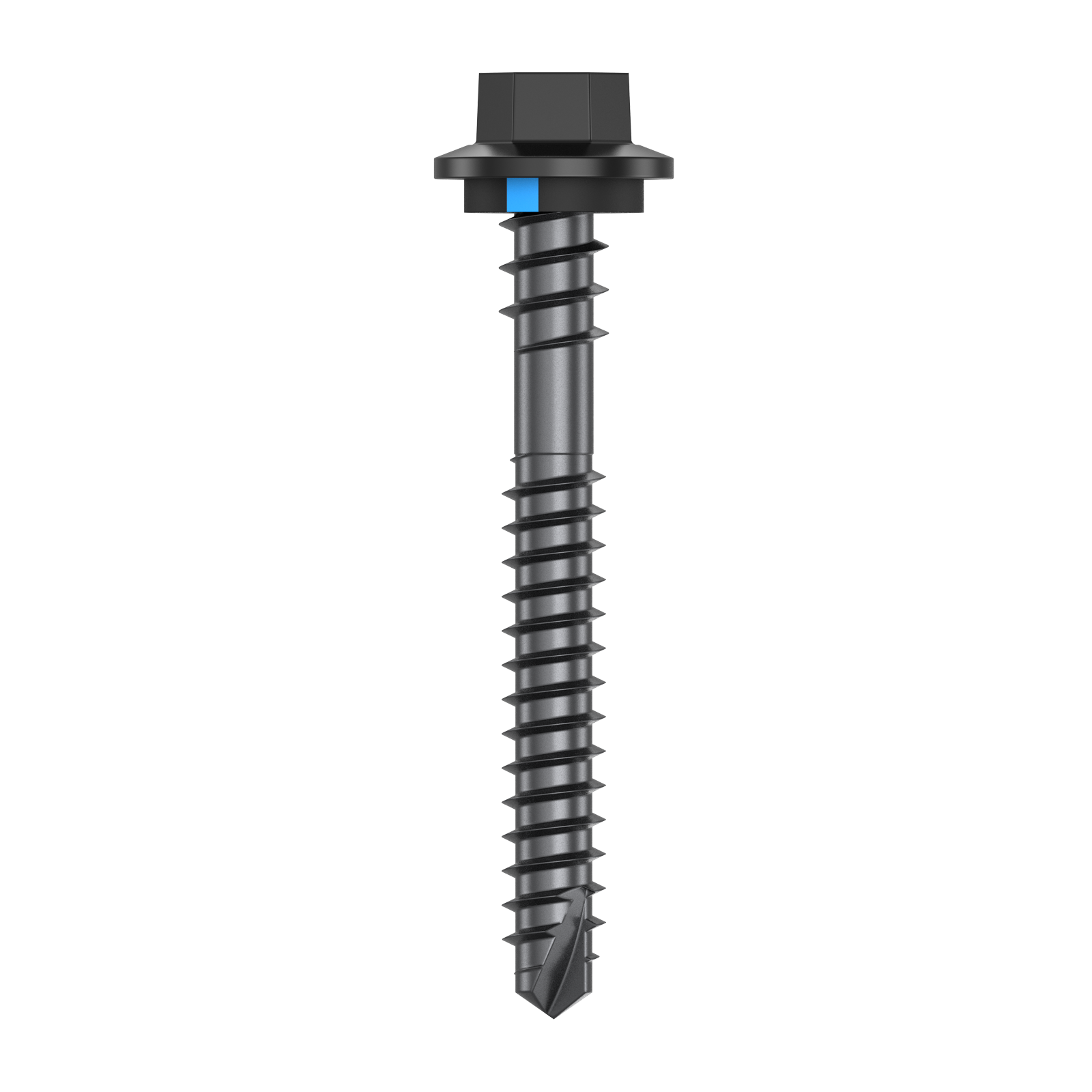 Bremick 6.2 x 50mm Vortex Plus Roofing Screw with Seal, Ebony Hex Head - 100 Box