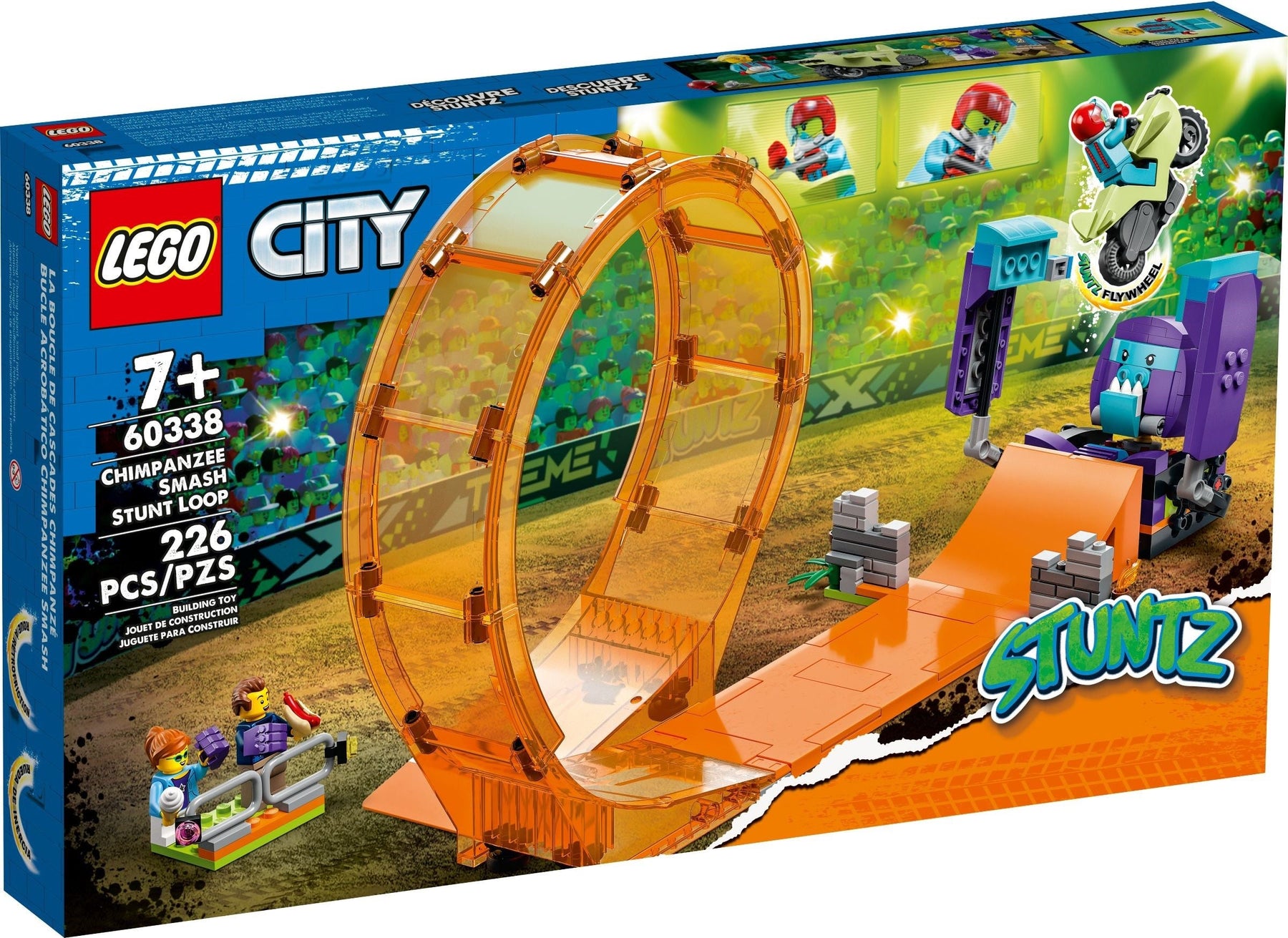 LEGO 60338 Chimpanzee Stunt Loop: Flywheel Motorcycle & Ramp - SuperSaverAU - view 1