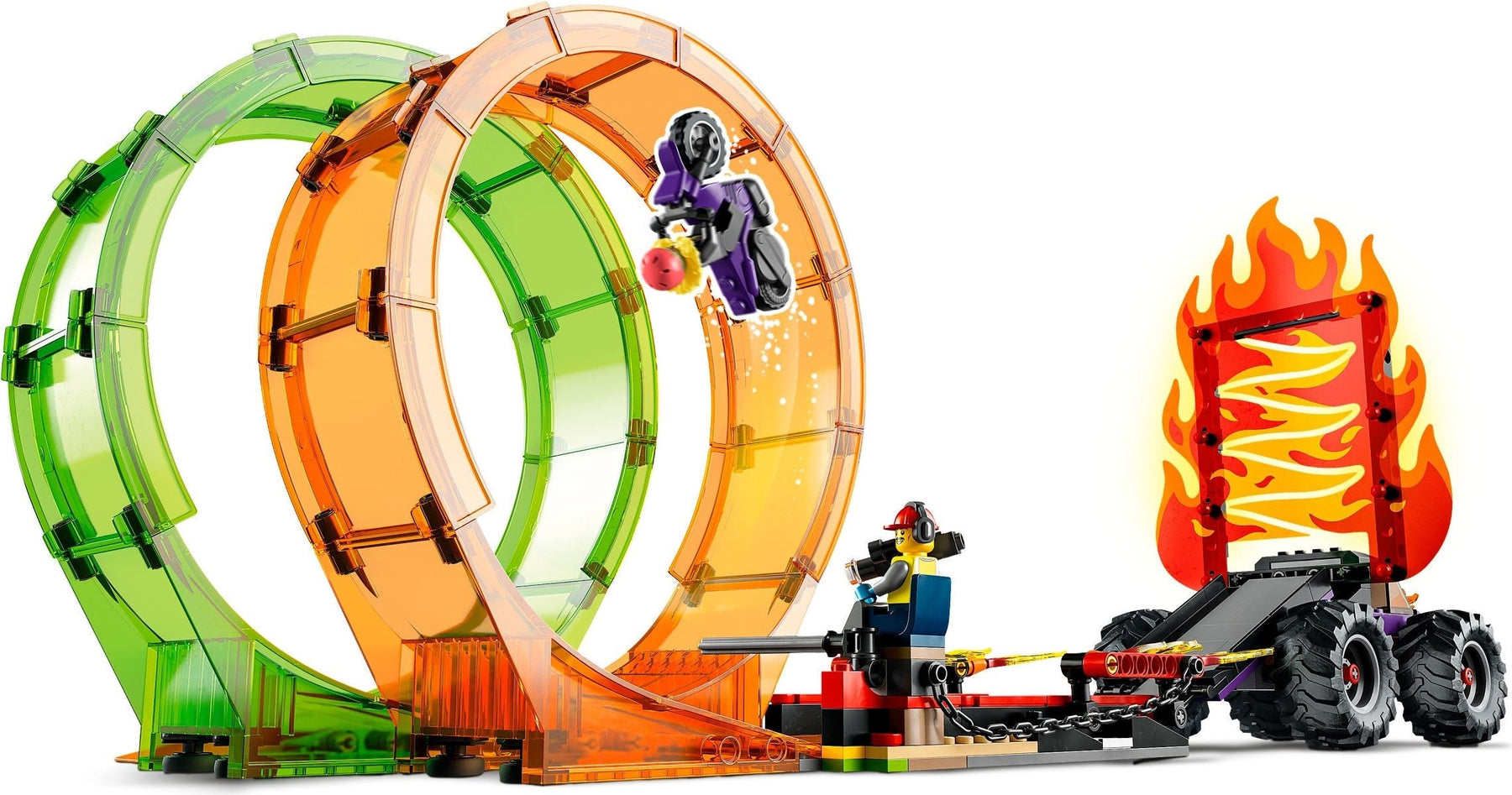 LEGO CITY STUNTZ Double Loop Stunt Arena Monster Truck Set (60339) - SuperSaverAU - view 3