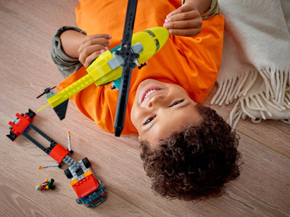 LEGO City Series 60343 Rescue Helicopter Transport- Auzzi Store