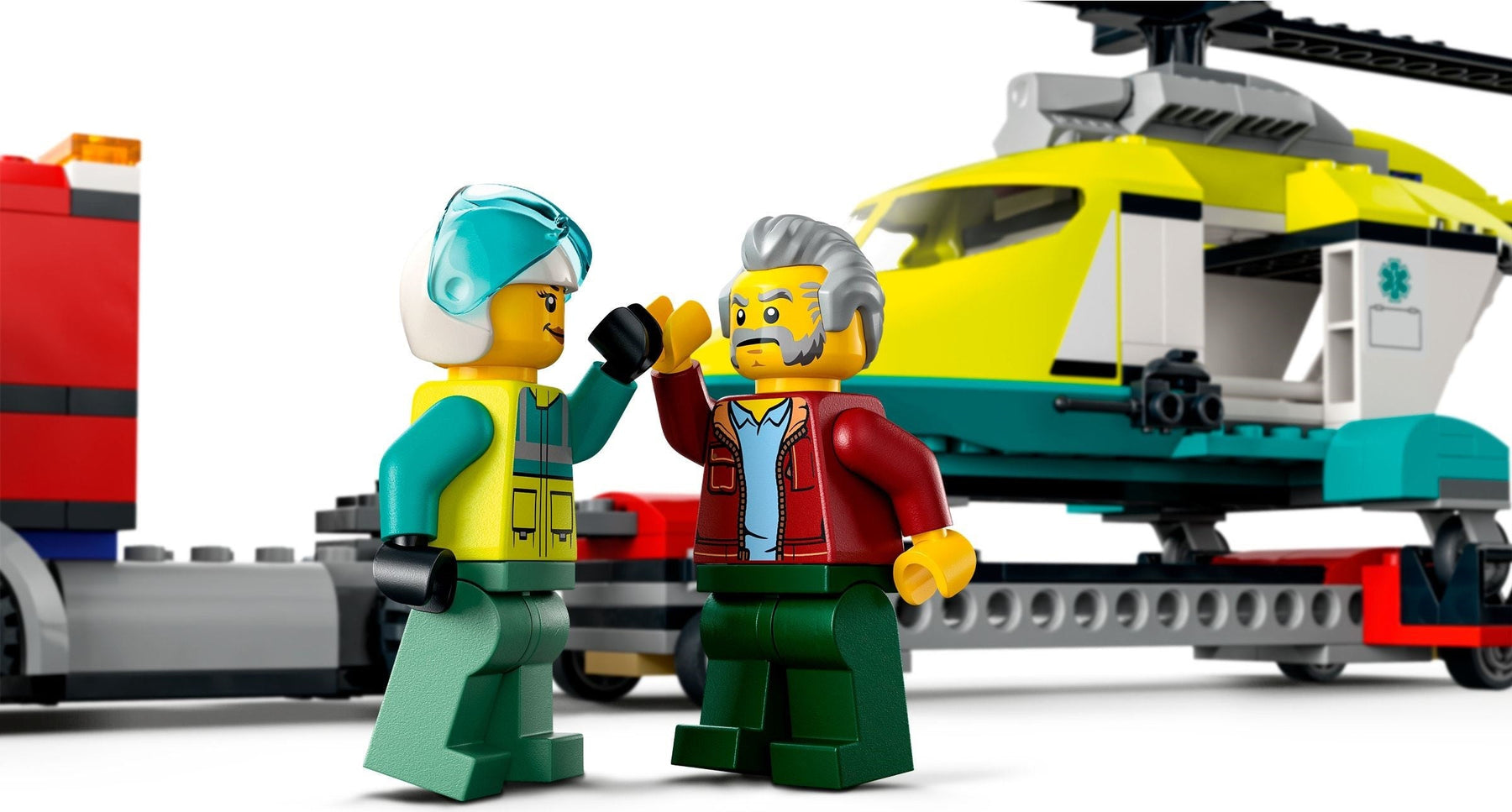 LEGO City Series 60343 Rescue Helicopter Transport- Auzzi Store