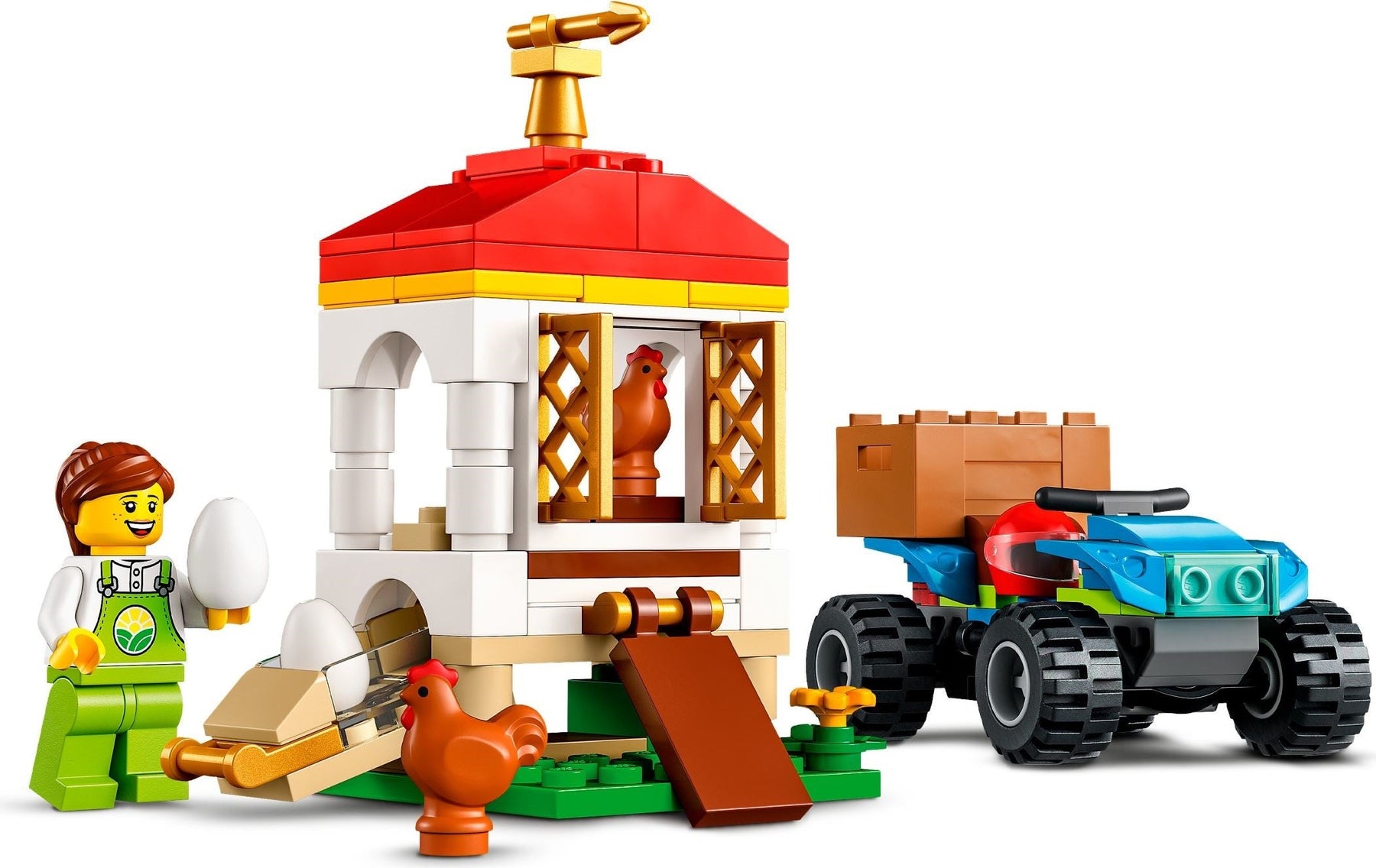 LEGO 60344 Chicken Henhouse Set - City Farm Animal Toy - SuperSaverAU - view 2