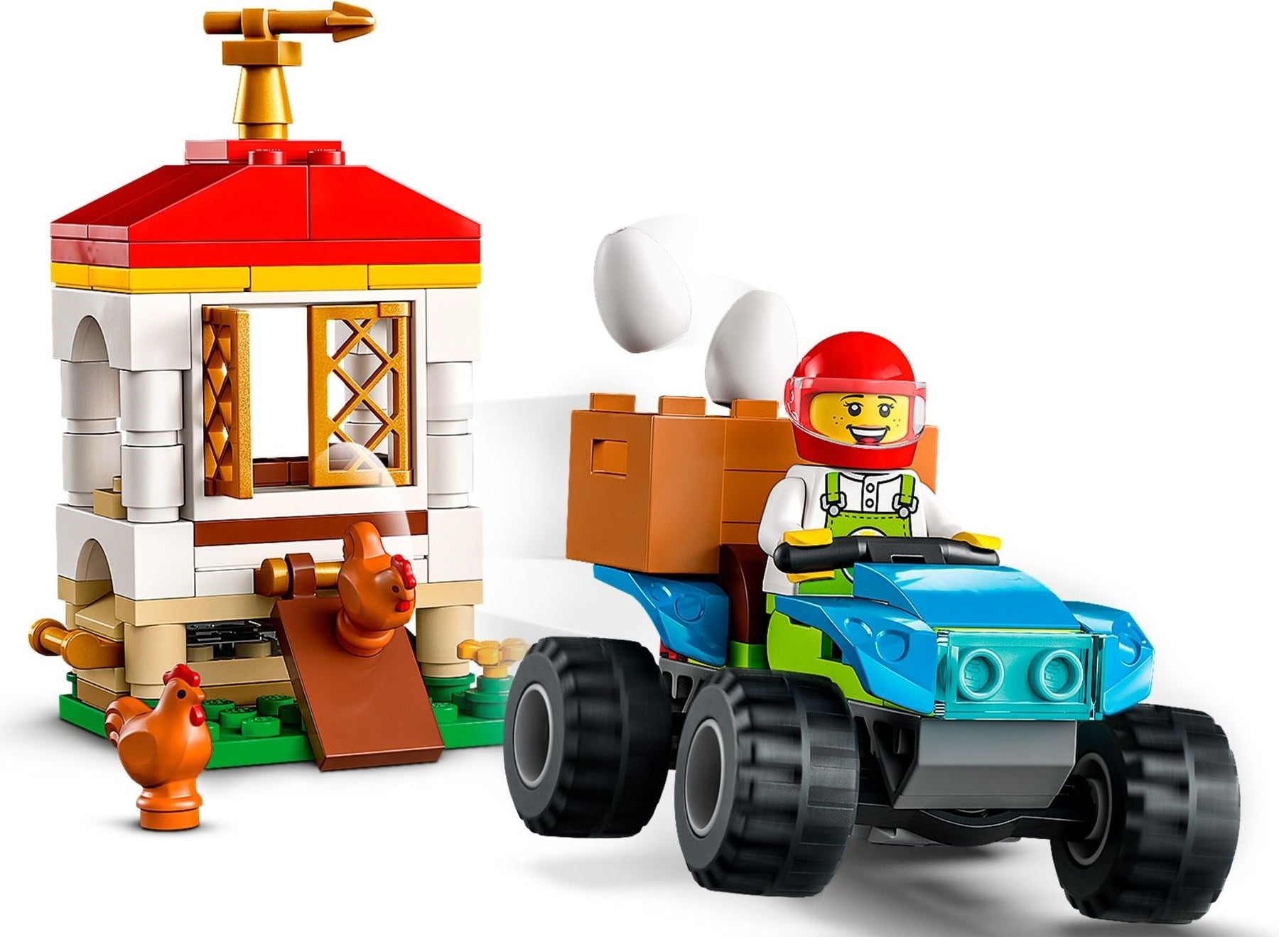 LEGO 60344 Chicken Henhouse Set - City Farm Animal Toy - SuperSaverAU - view 3
