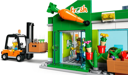 LEGO 60347 City Grocery Store Playset with EV & Forklift