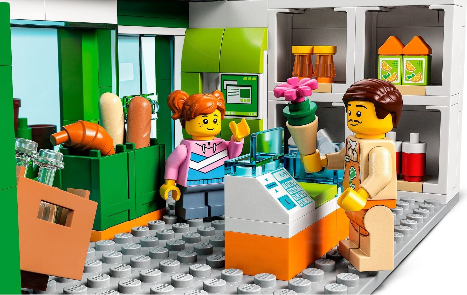 LEGO 60347 City Grocery Store Playset with EV & Forklift - SuperSaverAU - view 5