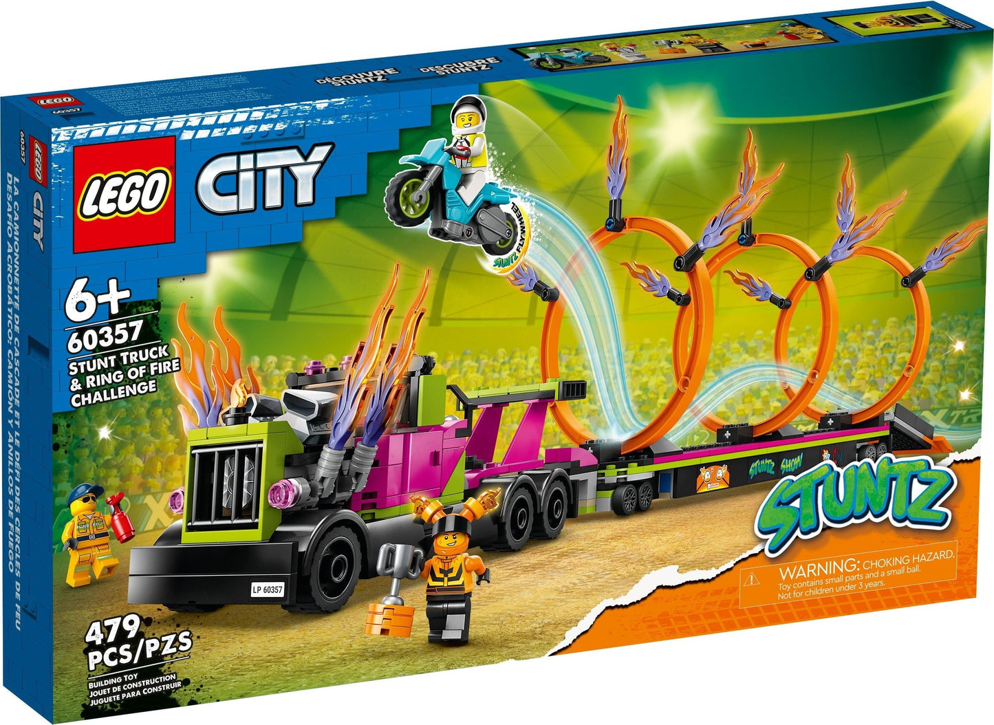 LEGO City Series 60357 Stunt Truck & Ring of Fire Challenge- Auzzi Store