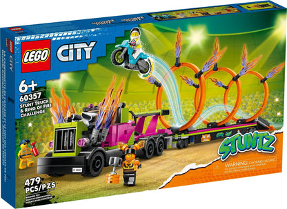 LEGO City Series 60357 Stunt Truck & Ring of Fire Challenge- Auzzi Store