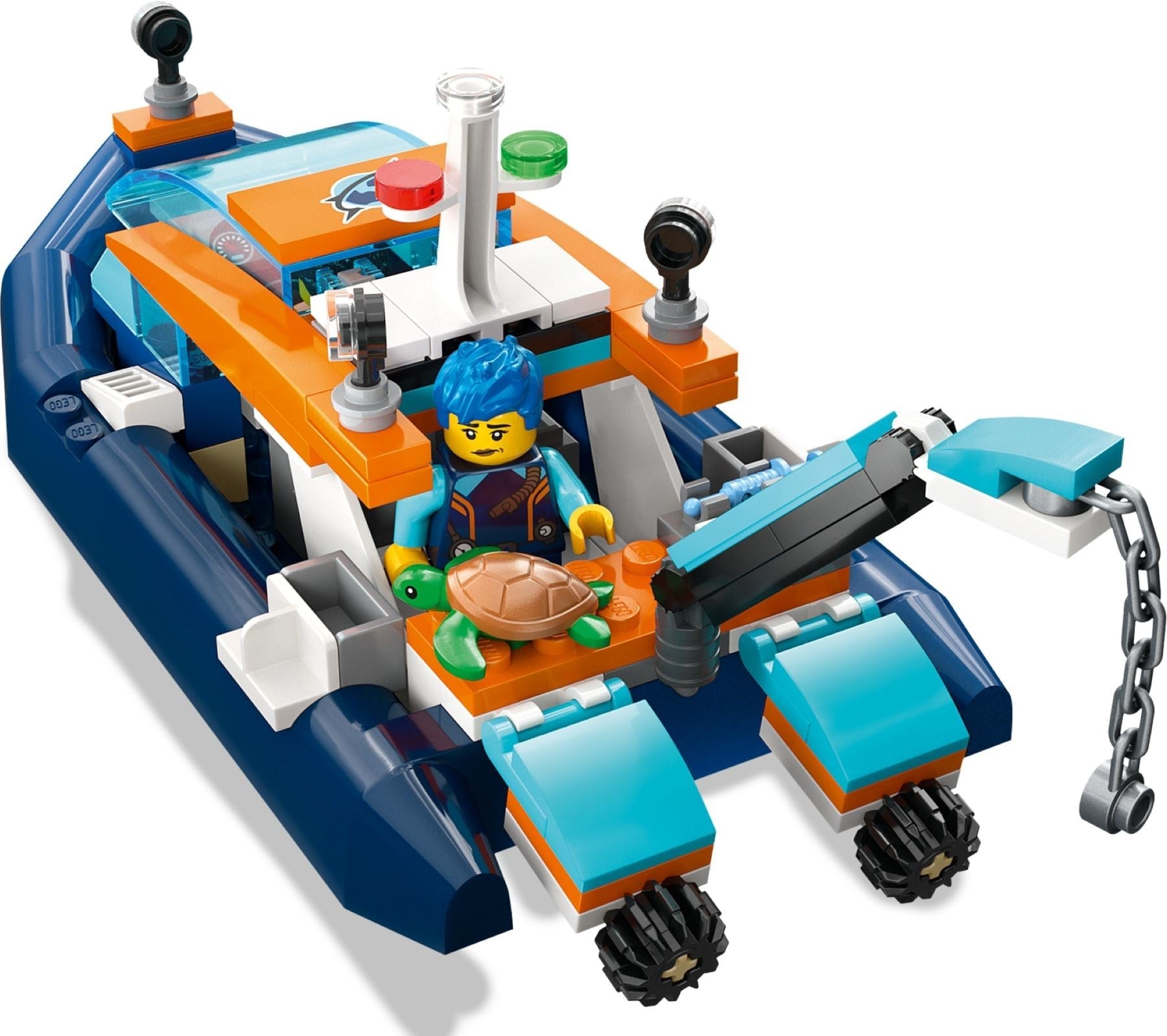 LEGO 60377 Explorer Diving Boat – Ocean Adventure Playset - SuperSaverAU - view 3