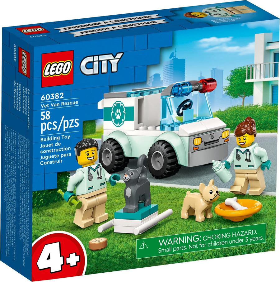 LEGO 60382 Vet Van Rescue – Ultimate Animal Care Playset for Kids - SuperSaverAU - view 1