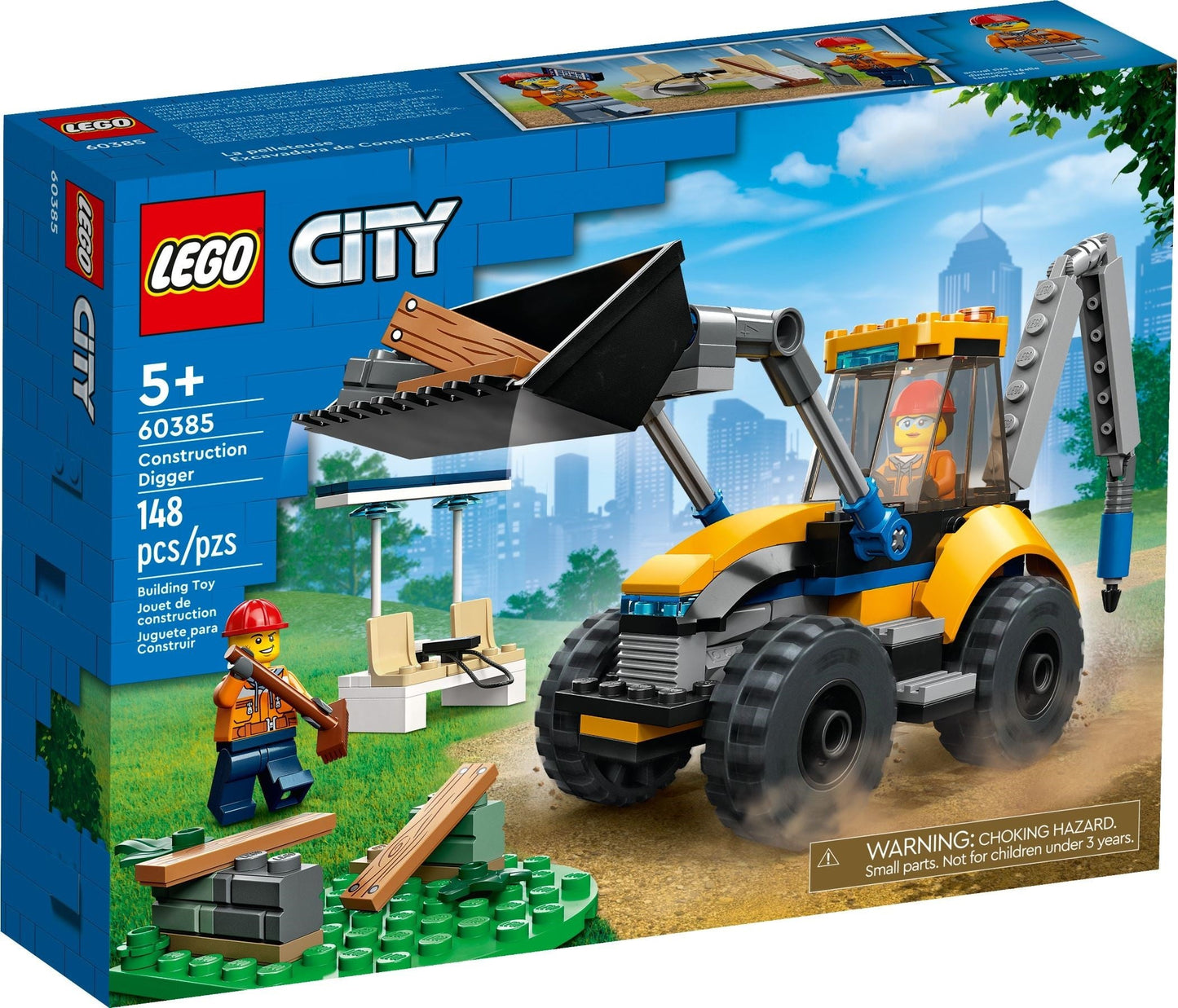 LEGO City Series 60385 Construction Digger- Auzzi Store