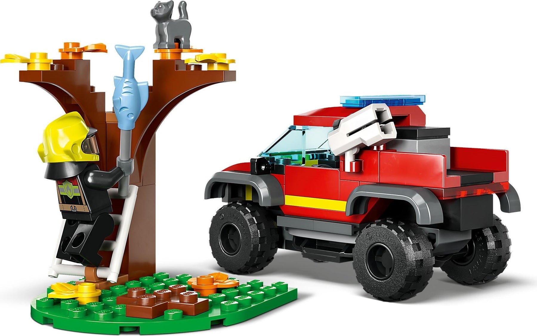 LEGO 60393 4x4 Fire Truck Rescue – Action-Packed Firefighting Playset for Kids - SuperSaverAU - view 2
