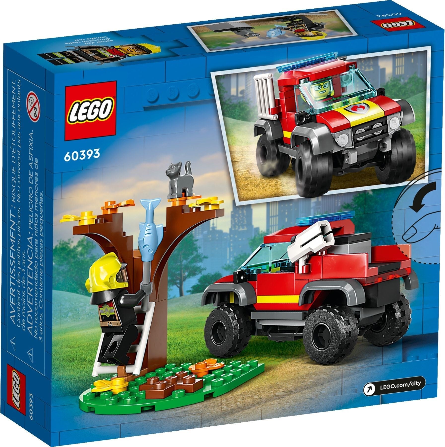 LEGO 60393 4x4 Fire Truck Rescue – Action-Packed Firefighting Playset for Kids - SuperSaverAU - view 5