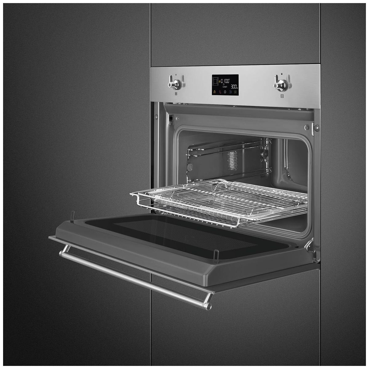 Smeg 45cm Classic Speed Oven - Stainless Steel - Combi Microwave - Air Fry - Vapour Clean - SOA4302M1X