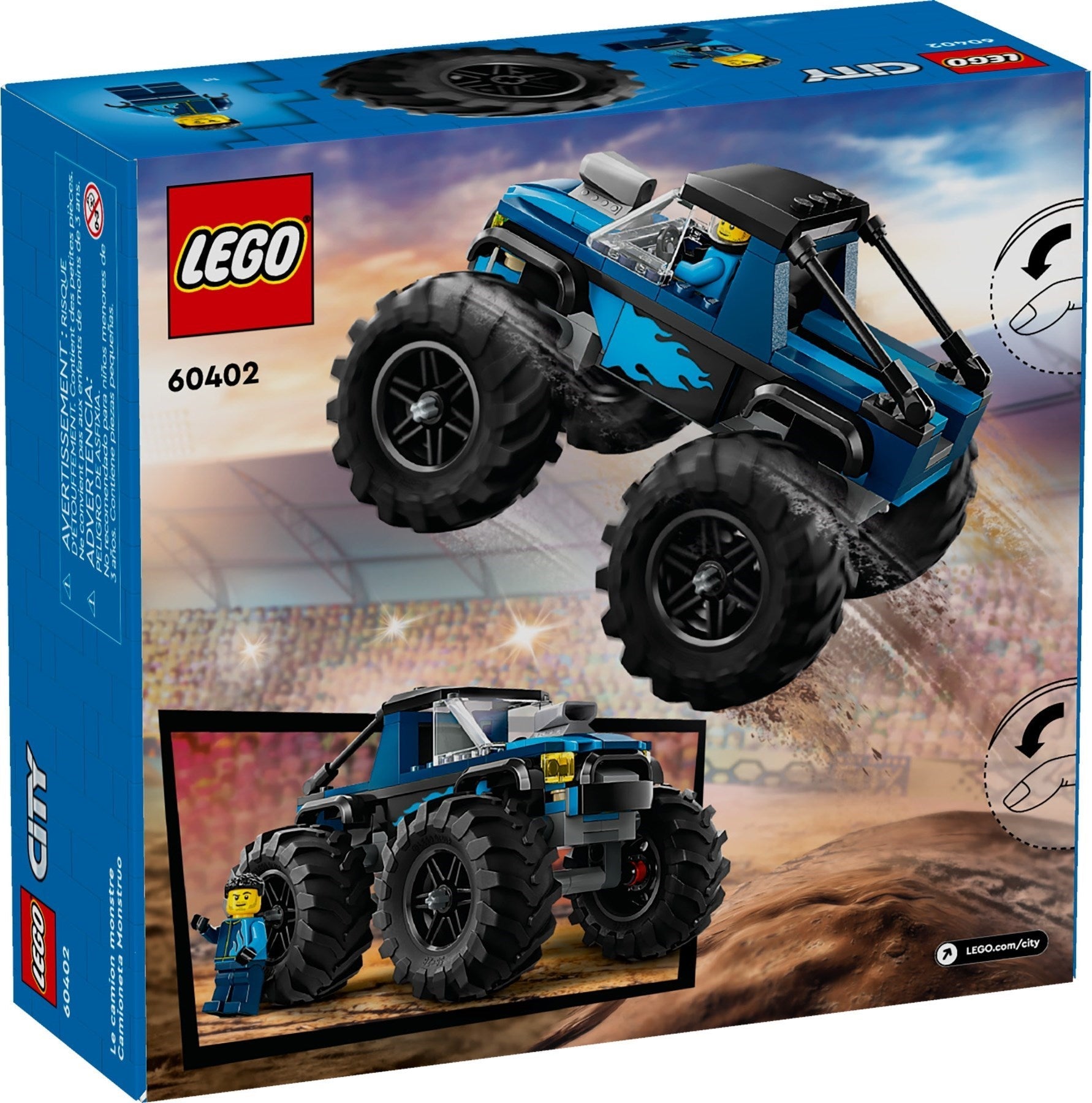 LEGO City Blue Monster Truck 60402 - SuperSaverAU - view 4