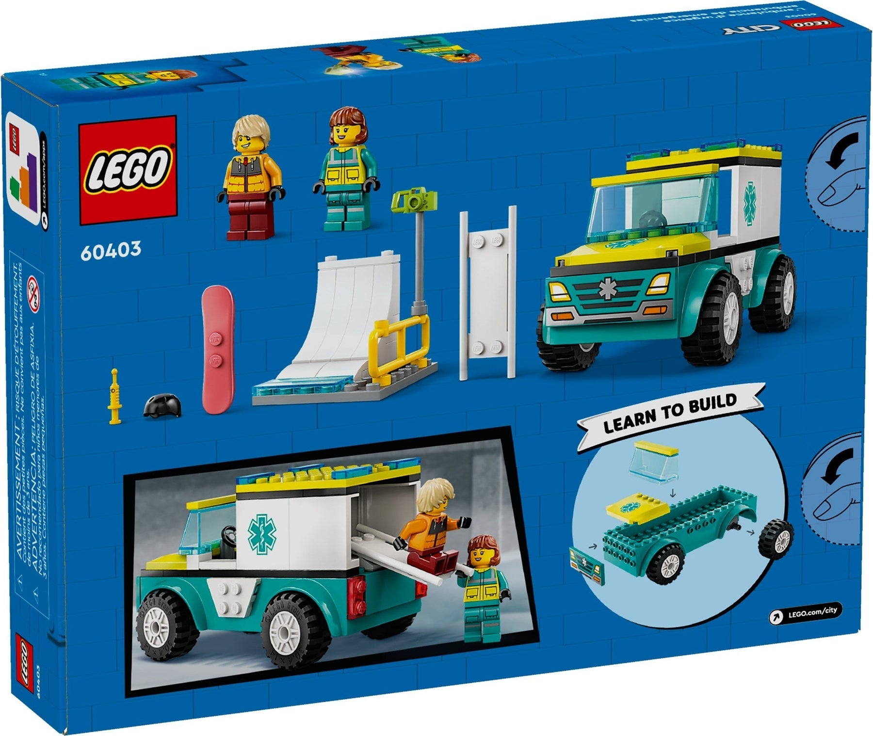 LEGO City 60402 Emergency Ambulance and Snowboarder - SuperSaverAU - view 5