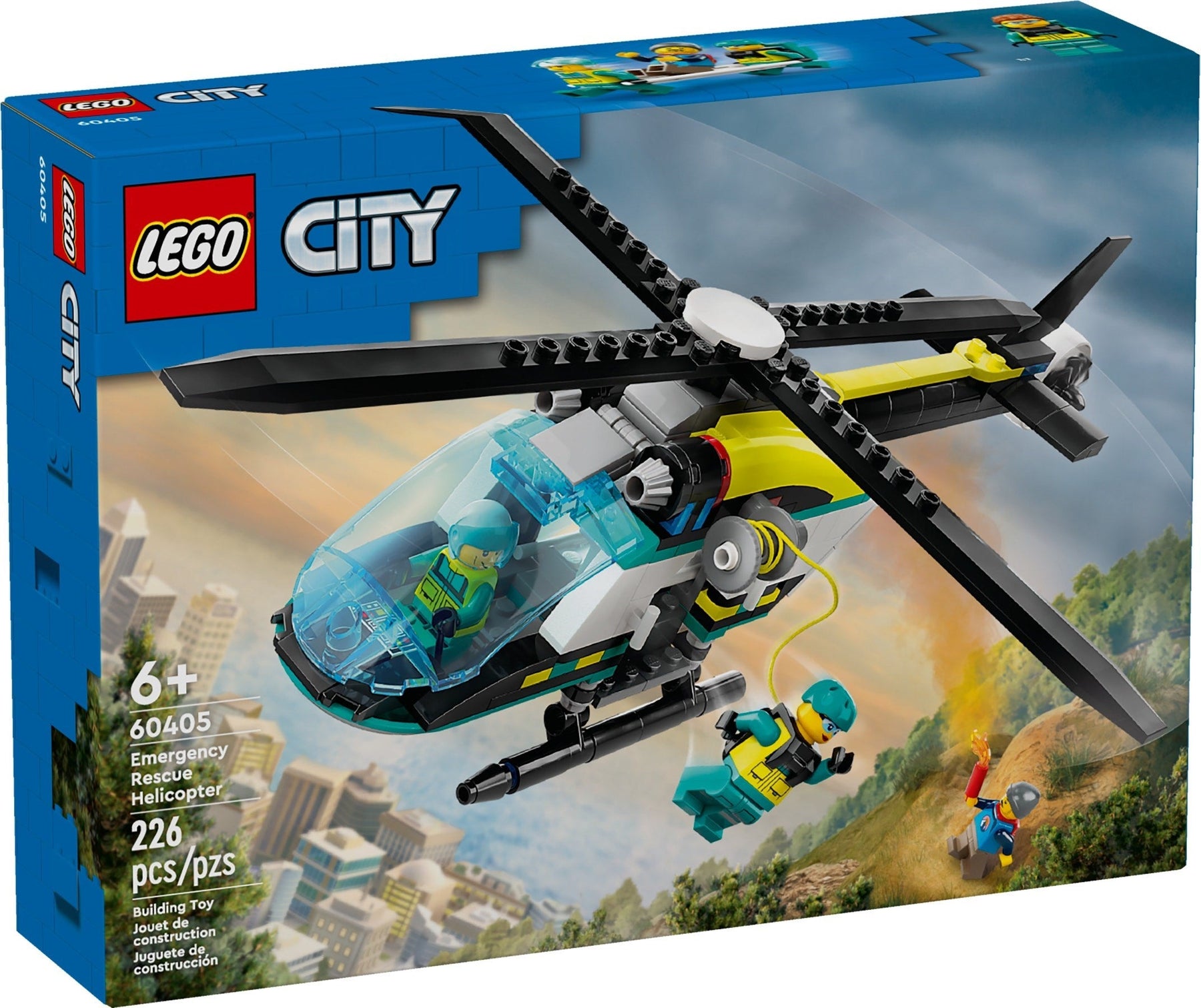 LEGO City 60405 Emergency Rescue Helicopter Toy - SuperSaverAU - view 1
