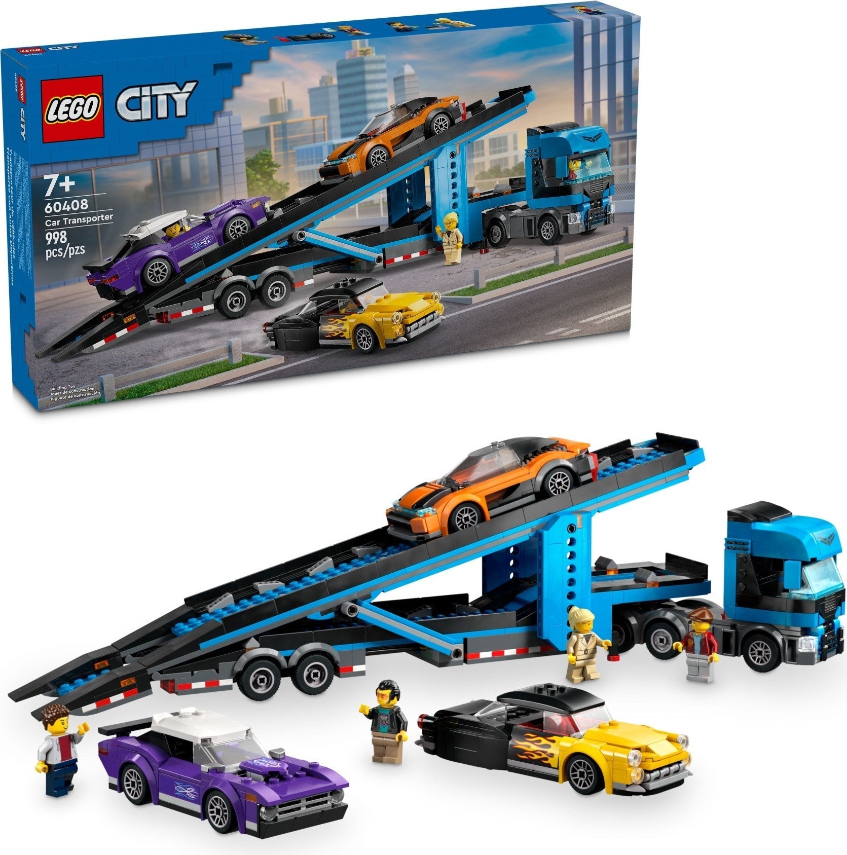 LEGO City Car Transporter Truck with Sports Cars 60407 - SuperSaverAU - view 6