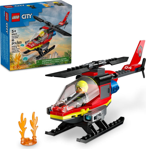 LEGO City 60411 Fire Rescue Helicopter - SuperSaverAU - view 1
