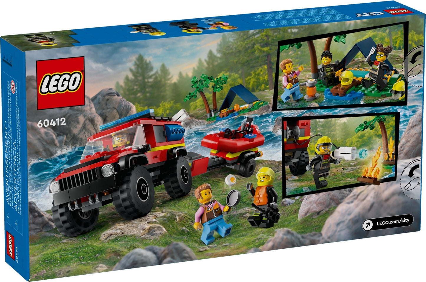LEGO City Series 60412 4x4 Fire Truck with Rescue Boat- Auzzi Store