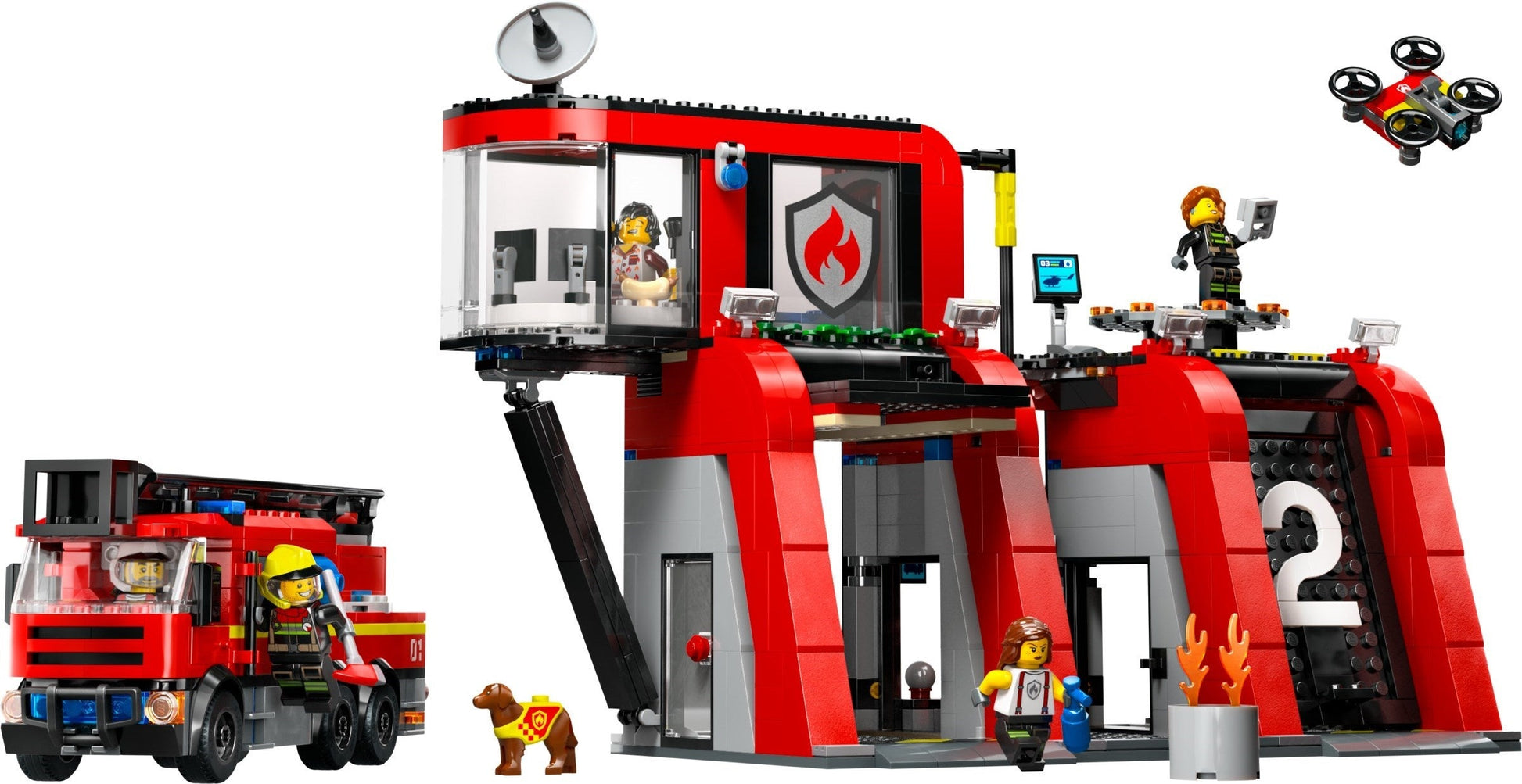 LEGO City Series 60414 Fire Station with Fire Truck- Auzzi Store