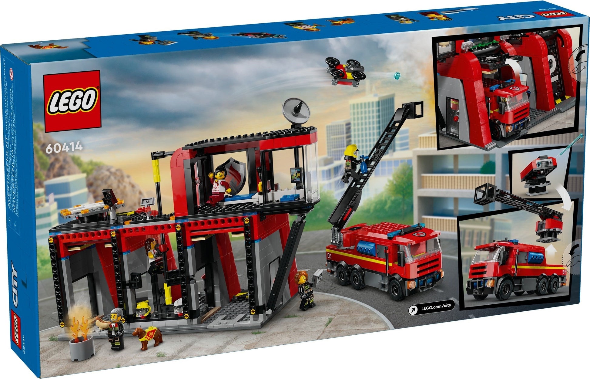 LEGO City Series 60414 Fire Station with Fire Truck- Auzzi Store