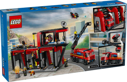 LEGO City Series 60414 Fire Station with Fire Truck- Auzzi Store