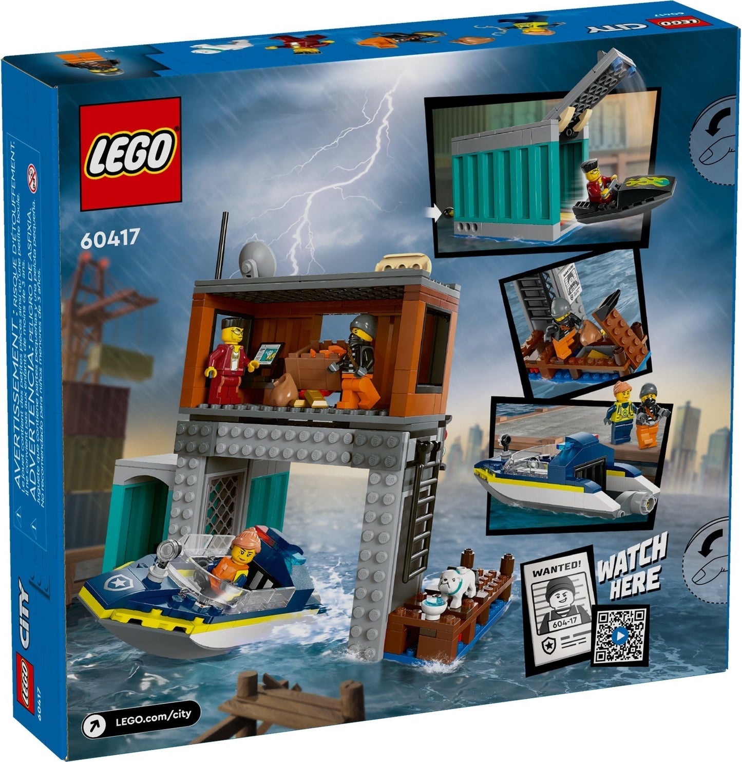 LEGO City Police Speedboat and Crooks Hideout 60417