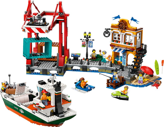 LEGO City 60422 Seaside Harbor with Cargo Ship- Auzzi Store