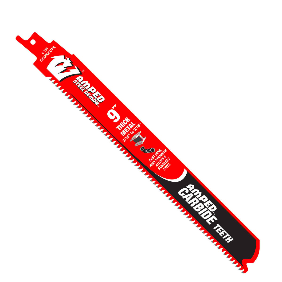 Diablo 9 Amped Demo Demon Carbide Reciprocating Saw Blade 3 Pack - 51.8mm x 303.5mm - Thick Metal Cutting - SuperSaverAU - view 2