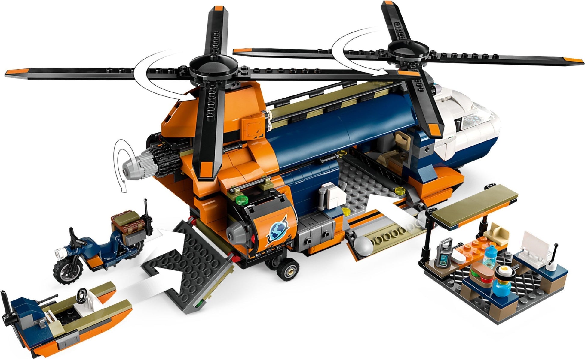 LEGO City Series 60437 Jungle Explorer Helicopter at Base Camp- Auzzi Store