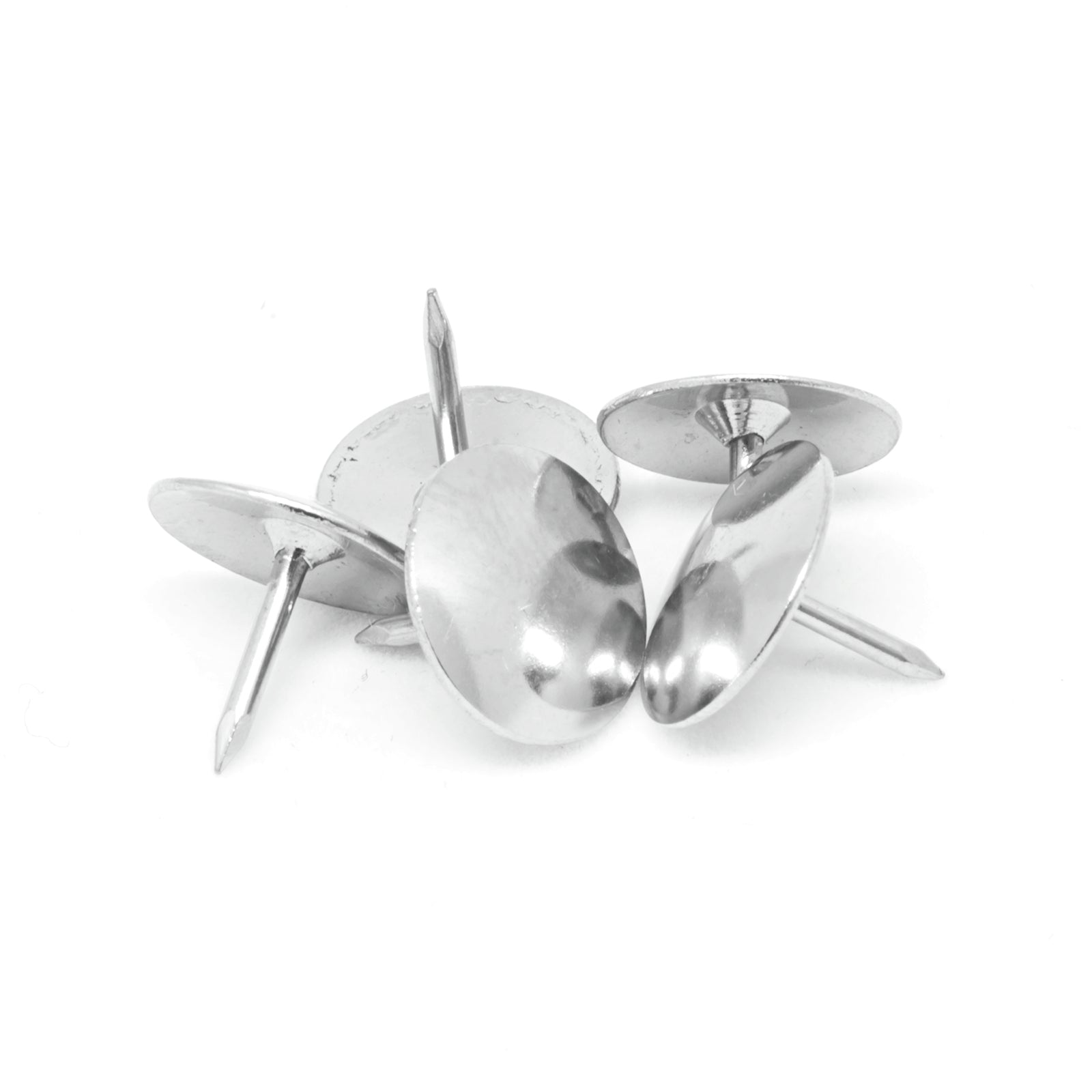 Pinnacle Nickel Plated Pan Head Upholstery Nails - 50 Pack