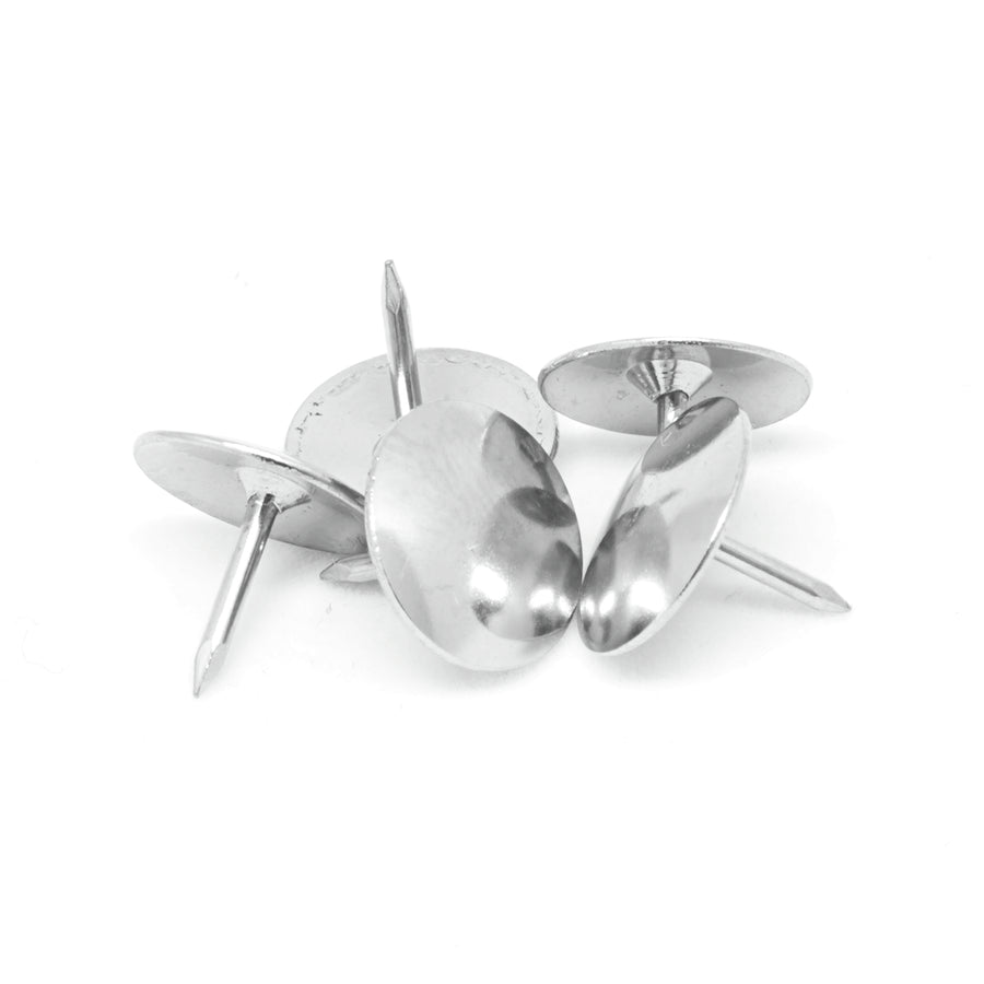 Pinnacle Nickel Plated Pan Head Upholstery Nails - 50 Pack
