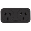 Click - Double Adaptor - Twin Pack - 90mm x 130mm x 55mm - Black - Space Saving - SuperSaverAU - view 1