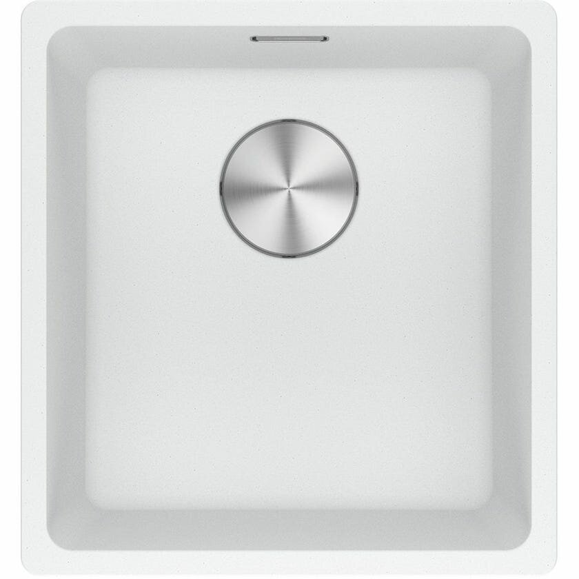 Franke Maris 370mm Single Bowl Flush Mount Sink - Polar White, Extension Drainer - MRG210-37PW-FPC