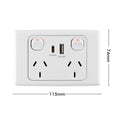 Deta 6000 Double Power Point with USB A+C PD20W Fast Charging - 250V - White - Efficient Charging for Multiple Devices - SuperSaverAU - view 4