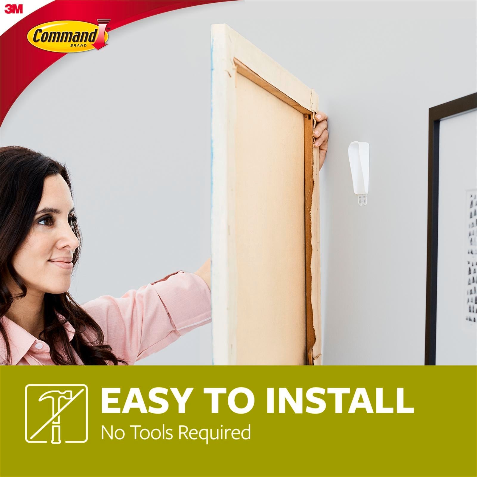Command Jumbo Canvas Hanger White, Damage-Free Hanging