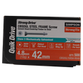 Simpson Strong-Tie 10 x 42mm Galvanised Timber to Steel Collated Quik Drive Screw 500 Pack