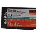 Simpson Strong Tie 10 x 42mm Galvanized Collated Quik Drive Screw 500 Pack - Self-Drilling - Ribbed Flat Head - SuperSaverAU - view 2