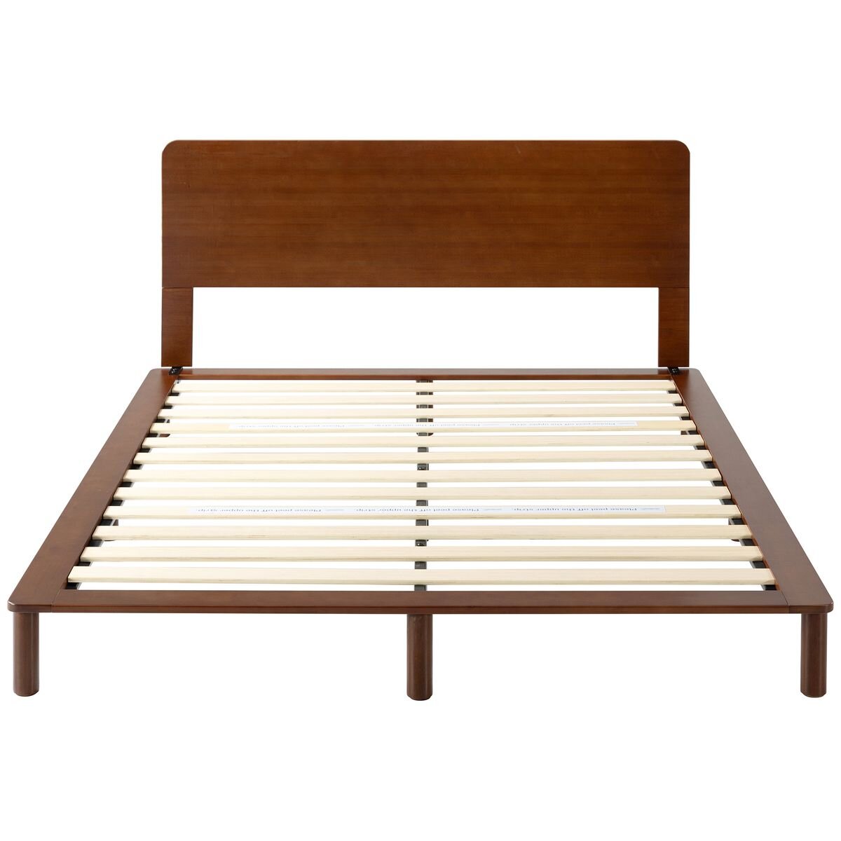 Zinus Arden King Single Bamboo Bed Frame - Coffee Bean Finish, Integrated Headboard - AU-FPWHC1ZC-08B