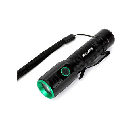 Swiss Tech 2000lm Rechargeable Turbo Flashlight - Compact - 5 Modes - IPX6 Water-Resistant - SuperSaverAU - view 1