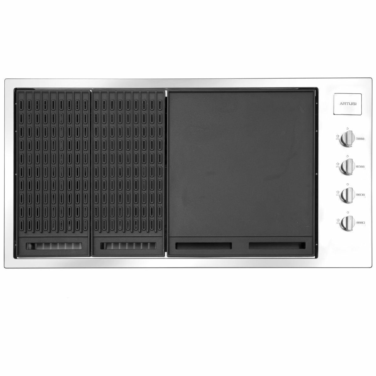 Artusi Stainless Steel Built-In LPG BBQ - AS316 Stainless Steel, Teppanyaki Hotplate, 14kW - ABBQM