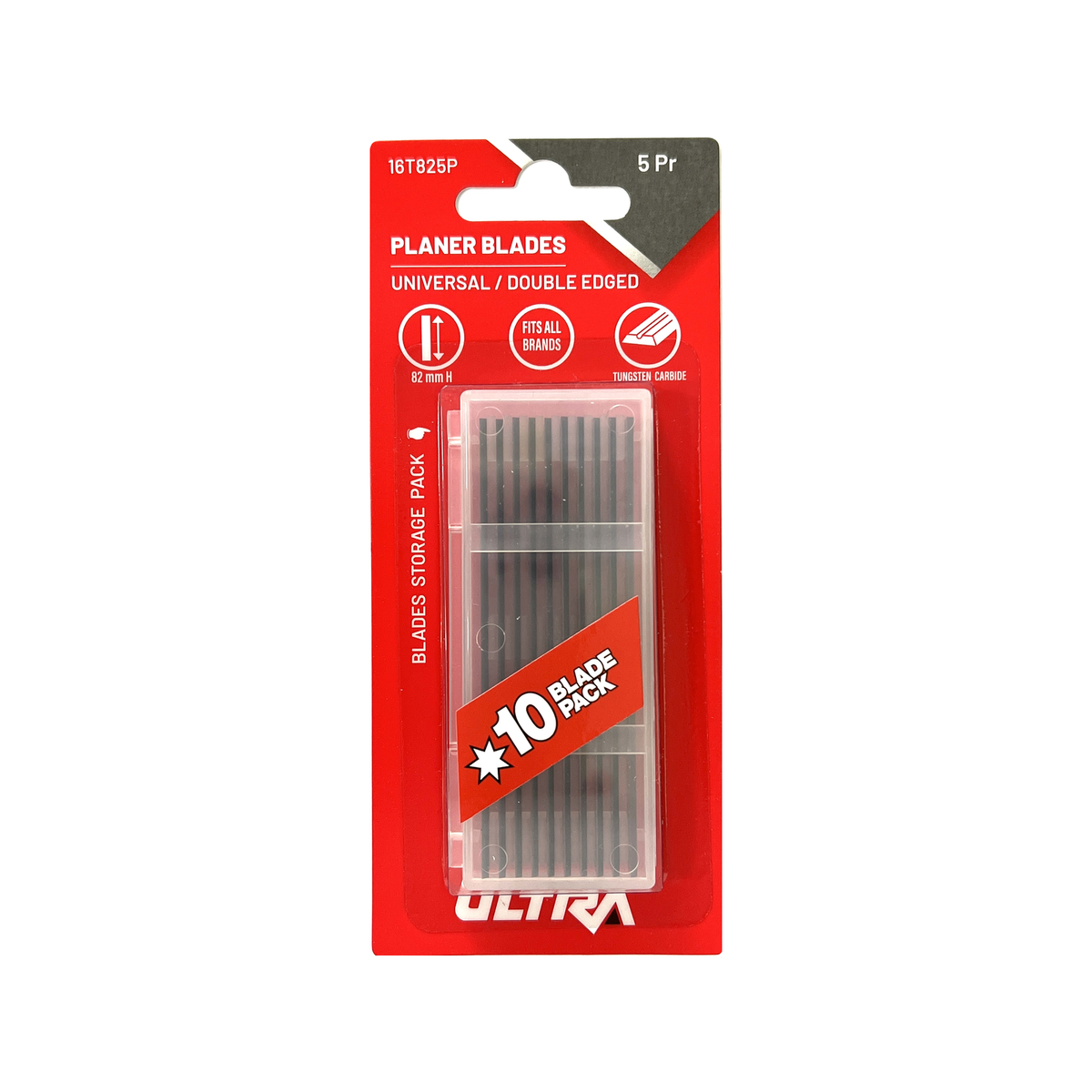Ultra 82mm Planer Replacement Blades - 5 Pairs - Tungsten Carbide - Silver - SuperSaverAU - view 1