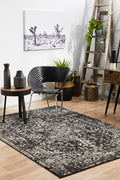 Rug Culture Evoke Large Power Loomed Rug 290x200cm - Charcoal Polypropylene - Jute Weft - EVO253CHAR290X200
