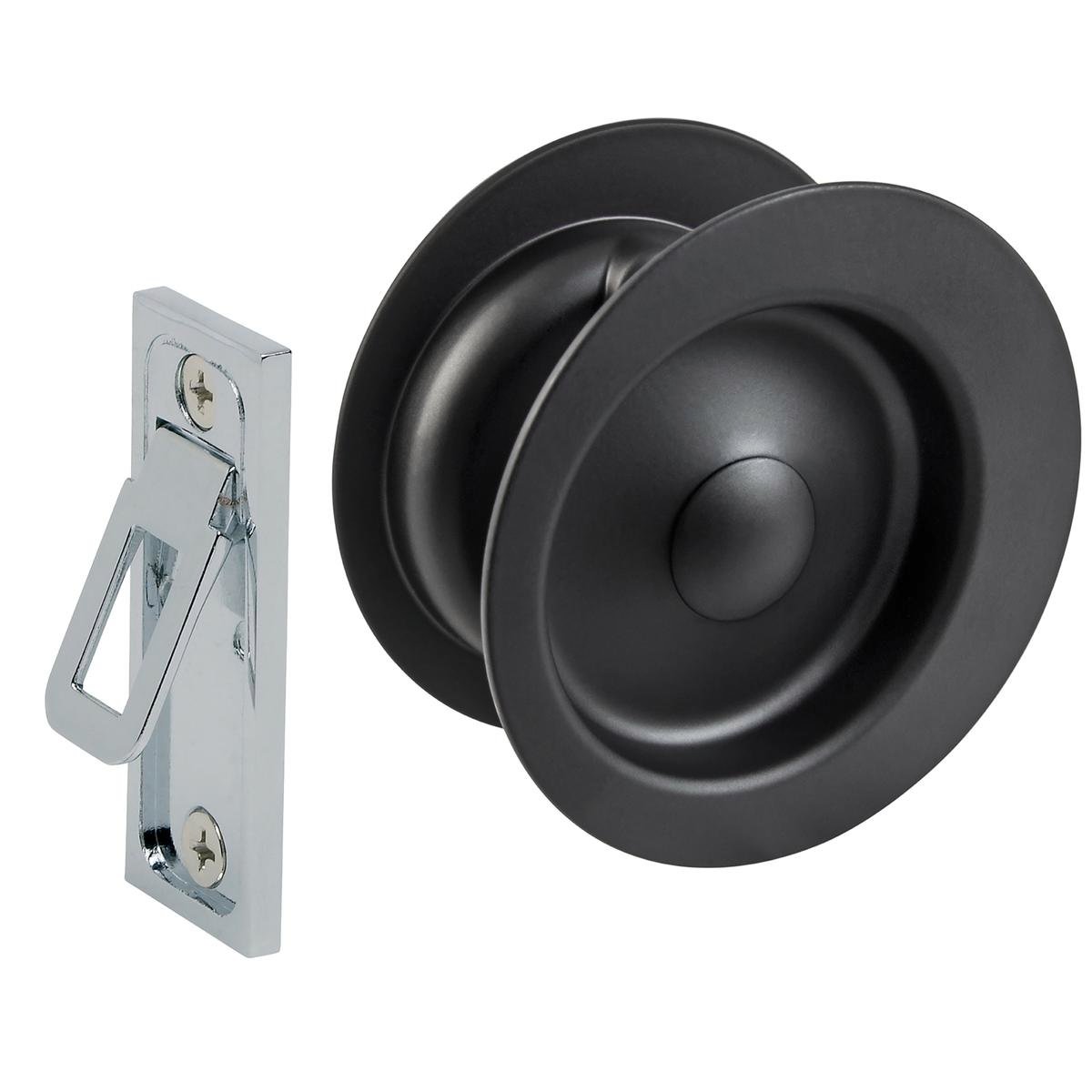 Gainsborough Circular Passage Sliding Door Set - 54mm - Matt Black - Non-Locking - SuperSaverAU - view 1